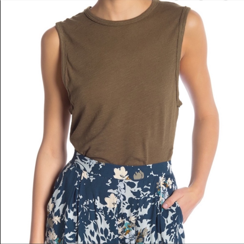 NWT Free People  All The Time Linen Blend Bodysuit